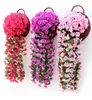 Violet Artificial Flower Party Decoration Simulation Valentine039S Day Wedding Wall Hanging Basket Flowid Orchid Fake Flower2941075522