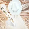 Bérets Bride Bachelorette Party Hat To Be Bridal Shower Cowboy