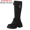 Bottes Smirnova 2024 Band étroit Génétique Générat d'hiver Cool Ladies Plateforme de zipper plate-forme carrée haute genou