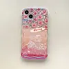 Snow Mountain Flower Pink Phone Case For IPhone 15 13 14 12 Pro Max 15promax Protection Cases Back Cover 100pcs