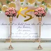Vasos 10pcs Vaso de flores de casamento dourado Stand Stand Metal em forma de trompete em forma de altos flores vintage decoração para festa