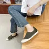 Casual Shoes 2024 Fashion Spring Summer Koreanische Version atmungsaktives Single-Schlupf-Slip-on-Frauen-Bequeme Wohnung