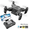 Droni v2 rc mini drone 4k hd telecamera RTF wifi fpv fotografia aerea alta quota continua a piegare quattro elicotteri con telecomando VR D240509