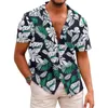 Mäns casual skjortor skjorta krage sommar kortärmad hawaiian personligt mönster 3d utskrift lös arbetssemester bekväm design