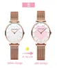 Design legal Design Aço inoxidável Pulseira Face com mudança de cor Mulheres relógios Bracelet relógio Ladies Wristwatches4516495