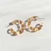 Boucles d'oreilles cerceaux Ujbox Big Promation Light Light Orange Acrylique Twist for Women Wedding Party Bijoux en gros en gros