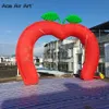 10 m Breite (33 Fuß) mit Gebläse Schöner Werbezielbogen aufblasbarer appelförmiger Bogen Red Colored Bogen Line Dekorative Eintrag für Spielplatz auf großem Rabatt