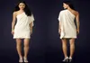 Elegante plissierte Schulter griechische Ausstattung kurzer Mini -Party -Kleider Doppelschicht moderne Romantik -Partykleider AE61504060158