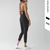 Lu Yoga BodySuit Align Jumpsuit Butt's Butt's Levant Yoga One Piece Tenue Long Pantal