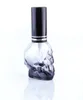Nowa kolorowa czaszka szklana butelka z perfumami cały olejki eteryczne perfum butelki butelek sprayowy 8 ml Cape Cap with podwójny srebrny RI7918030