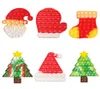 SD004 Favor Puzzle Push Push Finger Sensory Bubble Christmas Hat Tree Glove Kids Ansiedade Estresse do Salovamento Toys Educacional Toys Educacional Presente 120pcs9218501