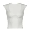 Женские танки сексуальная глубокая V Sverline для женщин базовые футболки Сплошная винтажная одежда для клуба Summer Fashion 2024
