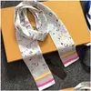 Schals Stirnbanddesigner Seiden Frauen Binden Mode Top Luxus Marke Streamer Monogramm Sachet Weiche Doppelschicht Kleine L 120 Drop Lieferung otyfq