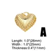 Hänghalsband ocesrio Big Polish Bubble Heart For Copper Gold Plated Frosted Jewelry Making Component Handmade PDTB544