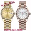 Herren Ladies Watch Rosegold 41 mm 36 mm 31 mm 28mm 904L Edelstahlarmband verblassen keine mechanischen Quarz -Wasserdichte Luminou 247n