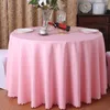 Table Cloth 1 Pc Tablecloth Polyester El Banquet Wedding Round Solid Color White