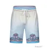 Cross Border groothandel van Casablanca Gedrukte shorts voor koppels, Hawaiian Beach Vacation Travel, Five Point Floral Pants