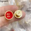 Stud 18k gold M brand letters designer earrings stud for women retro vintage luxury round circle double side wear Chinese earring earings ear rings charm jewelry2024