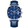 Nibosi Brand Quartz Chronograph Utmärkt herrklockor Rostfritt stål Band Watch Luminous Date Life Waterproof Stylish Man Wristwatche 2204