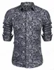 Kette Leopard Shirt Herren Modehemd Langarm Hawaiian Shirt Cuba Beach Hemd Herren Kleidung Camisas Europäischer Stil 240425