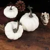 Dekorative Blumen Kürbisse 6 verschiedene Größen rustikaler Ernte weiße Künstliche für Herbst Thanksgiving Dekorieren Verzierungen und