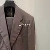 Mężczyźni Blazers Winter Brioni Brown Silk Wool Curting