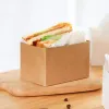 Sándwiches de papel Kraft al por mayor Caja de envoltura de huevo espeso Bane de desayuno Cajas de paquetes Bandeja TEATime ZZ ZZ