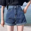 Women's Shorts High Waist Jeans Black Gray Denim For Women Summer Baggy Wide Leg Pants Loose Woman Clothing Ropa Mujer