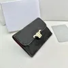 Designer Luxury Card Bag Tri-Fold Solid Color Printed Letter Wallet Multi-kortplats Solid Color Coin Wallet