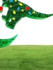 Kerstdinosaurus Dange oorbel voor vrouwen nieuwe groene glitter acryl sieraden mode -accessoires222v3212647