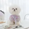 Hundekleidung 2024 Haustierkleidung Welpe Laser Technologie Sinn Kleid Sommer Teddy Zweibeinige Kleidung Mode Prinzessin Rock