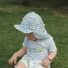 2023 Baby Summer Sun Hat Girls Boys Caps 만화 Panama Childrens UV 보호 SPF 50 Kid Travel Beach Bucket 240430