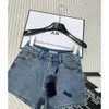 Merk shorts designer broek vrouwen dames shorts jurk mode logo broek pure katoenen denim stof korte zomer strand vakantie jeans 10 mei