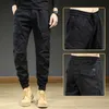 Spodnie męskie letnie lekkie spodnie ładunkowe męskie bawełniane spodnie cargo spodni z kieszeniami na świeżym powietrzu Czarny taktyczny handcartl2405