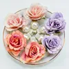 Haarzubehör 2pcs/Set Kinder Mädchen Blumenklammern Perle Blumen Barrettes Braut Hochzeit Strandparty für Frauen