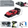 1 18 Small Drop Resistant Alloy Stunt Drift Racing Car with Water One-click Spray 2.4G High-speed Remote Control Car Kids Toys 240509