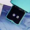 20 styles tendance 925 Sterling Silver Lab Diamond Stud Oreing Party Mariage Mourides d'oreilles pour femmes Men Charm Engagement Bijoux Gift 297Q