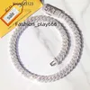 Yu Ying Pass Diamond Test 8-14 mm de large Gra Gra Moisanite Diamond 18k Gol Sterling Silver Cuban Link Chain pour hommes Collier Hip Hop