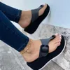 Slippers Sandals pour femmes Chaussures d'été Place Plateforme Clip Clip Toes Backle Backle Pu Leather Femme Femmes Casual 2024