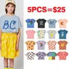 T-shirts Clean Sales BC SS Childrens Summer Short Sleeved T-shirt för barns märke Summer T-shirt 23SS Girls and Boys Designer Clothing Cotton T-shirtl2405