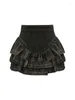 Skirts Streetwear Vintage Short Denim Skirt Women Harajuku Y2k E-girl High Waist Mini Gothic Punk Loose Cake Design