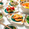 39 Parça Japon Karikatür Sofra Takımı Setleri Food Bowl Yemek çubukları Seramik Kaşık Plakaları Yaratıcı Yemek Takımı Set Mutfak 240508