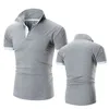 Polos pour hommes Polo Polo Business Casual Summer Summer à manches courtes Top Loose Fashion Q240509