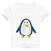 T-shirts Nouveau dessin animé mignon imprimé pingouin fils fille t-shirt bébé universel vêtements d'été garçon fille enfant tee bal040l2405
