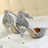 Sparkle Women Designer Schuhe bequeme Hochzeit Brautschuhe High Heels Sandale für Hochzeit Abend Party Abschlussball 268W