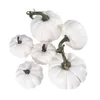 Fleurs décoratives 6pcs Pumpkins artificiels Mini citrouille réaliste pour bricolage Craft Halloween Fall Harvest Thanksgiving Party Decoration