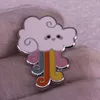 Śliczne Cloud Rainbow Hard Enamel Pins Zbierz zabawne metalowe kreskówkowe broszka z plecak