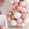 Decorazione per feste Pink Gold Garland Arch Kit Wedding Ballon Ballon 1st Decorations Kids Baby Shower Girl Latex Baloons