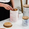 Aufbewahrung Flaschen Keramik Tee Kanister Glas Marmor Kaffee Zucker Kanister Küchenartikel Vorräte