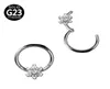 G23 Segmento in titanio Anelli a cerniera a cerniera Fiore CZ Naso labbro labret Orera Tragus Lago Daith Eliva Erira Piercing Piercing Body Jewelry2999640